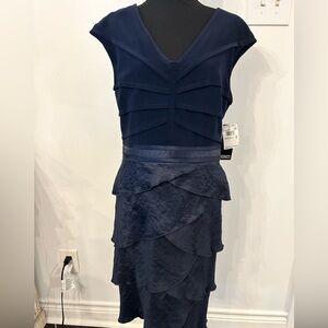 NWT Adrianna Papell Navy‎ Midi Dress Size 12